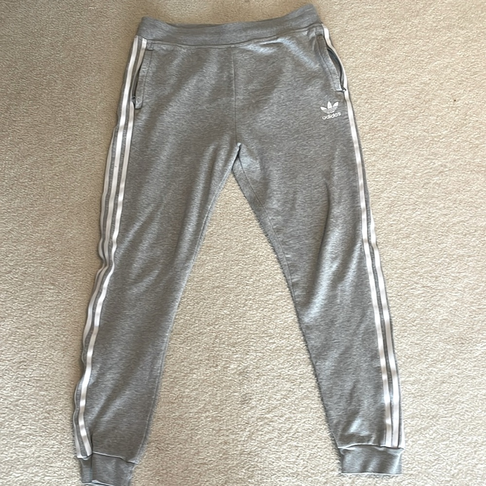 Gently used grey boys adidas sweatpants.